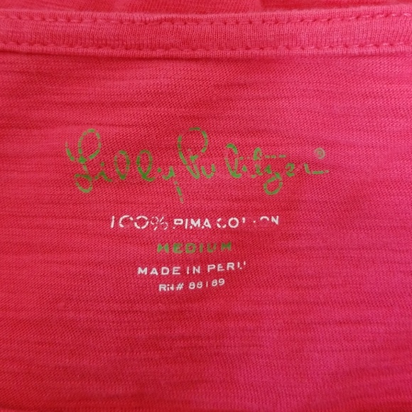 LILLY PULITZER shirt dress pink flair bell sleeves - Picture 5 of 5